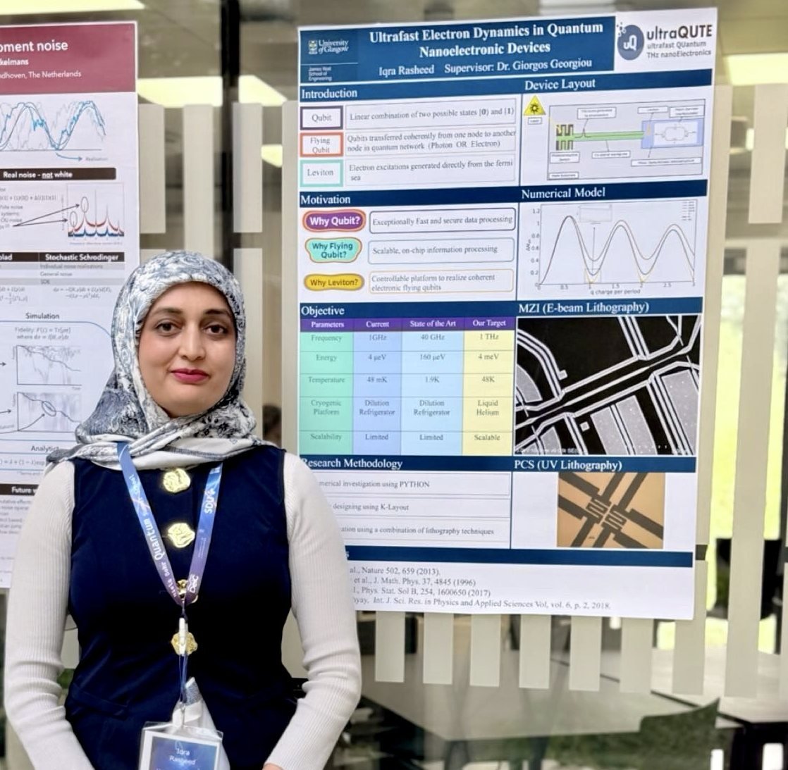 Iqra Rasheed presents her poster at the Niels Bohr Quantum Summer School